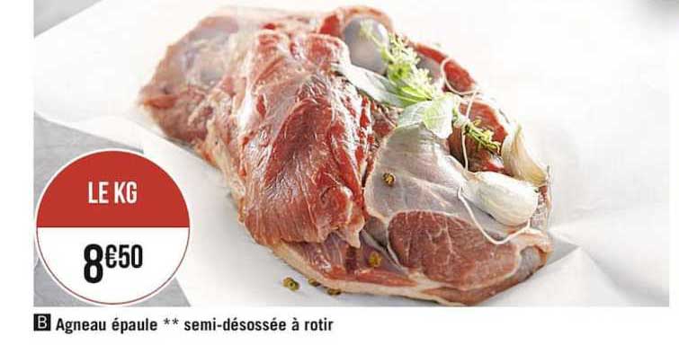 agneau épaule semi désossée à rôtir