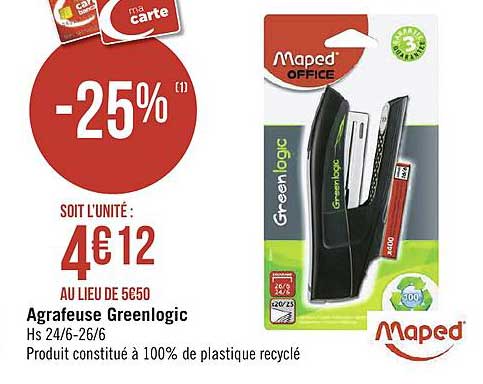 Agrafeuse Greenlogic Maped