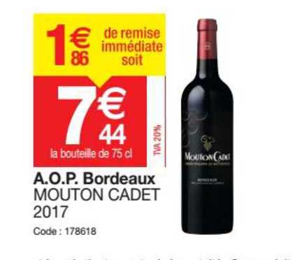 aop bordeaux mouton cadet