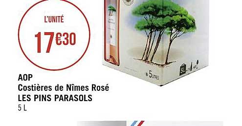 aop costières de nîmes rosé les pins parasols