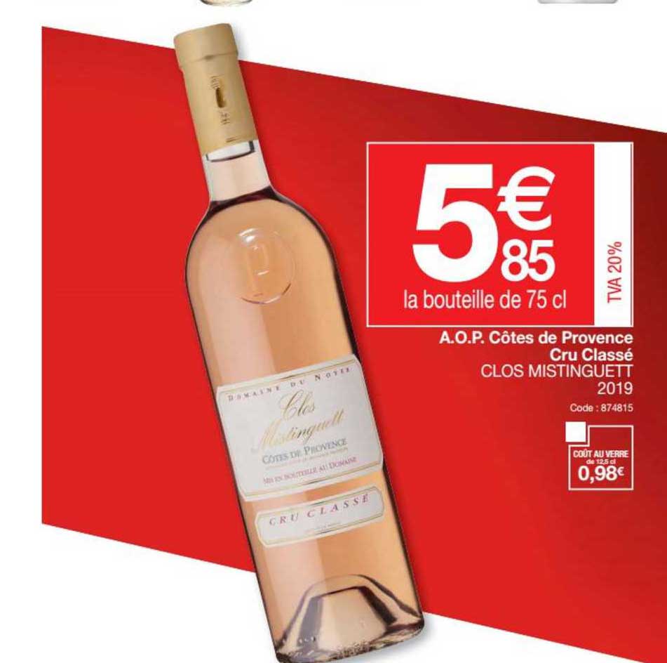 aop côtes de provence cru classé clos mistinguett