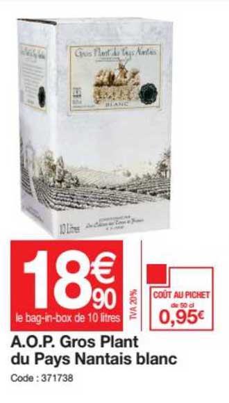 aop gros plant du pays nantais blanc