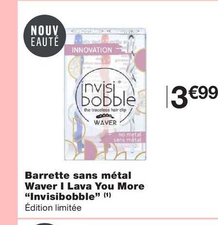barrette sans métal waver i lava you more invisibobble