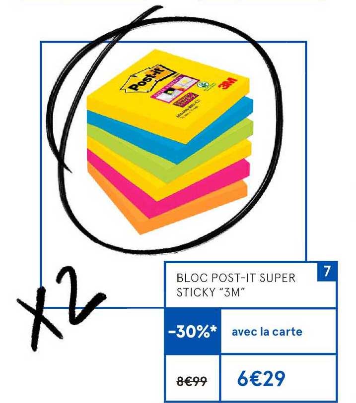 bloc post it super sticky 3m
