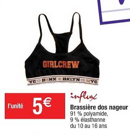 brassière dos nageur influx