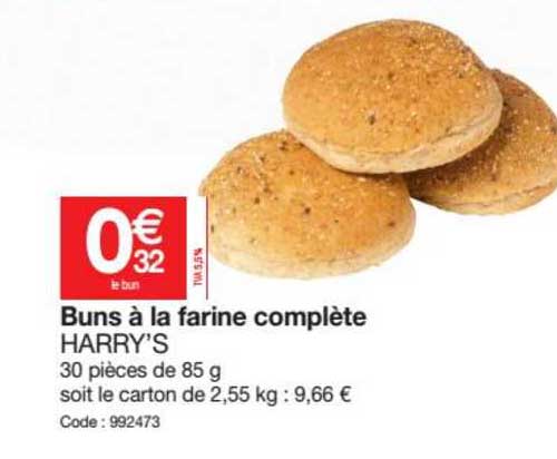 buns à la farine complète harry s