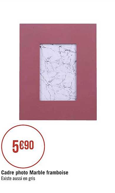 cadre photo marble framboise