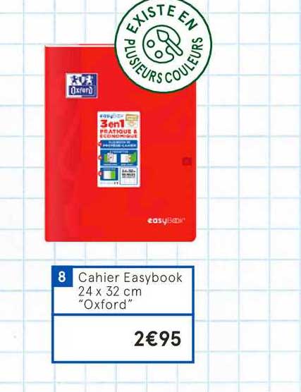 cahier easybook 24x32 cm oxford