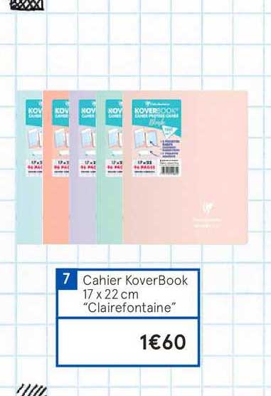 cahier koverbook 17x22 cm clairefontaine