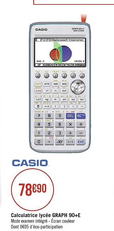 calculatrice lycée graph 90+e casio