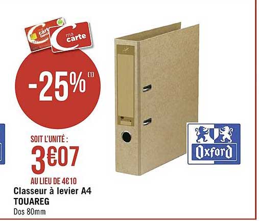 classeur à levier a4 touareg oxford
