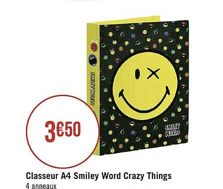 classeur a4 smiley word crazy things