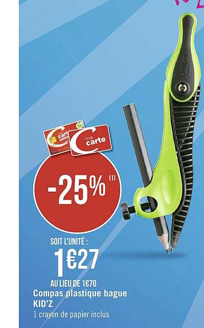 compas plastique bague kid'z