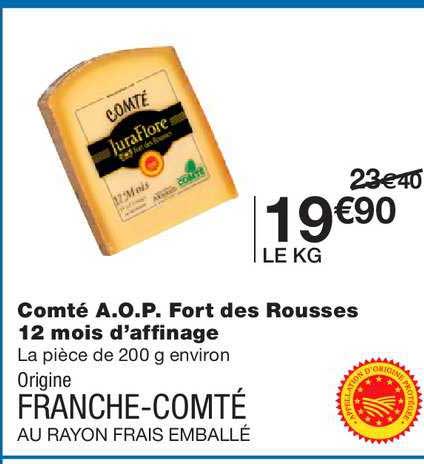compté a.o.p. forte des rousses 12 mois d'affinage