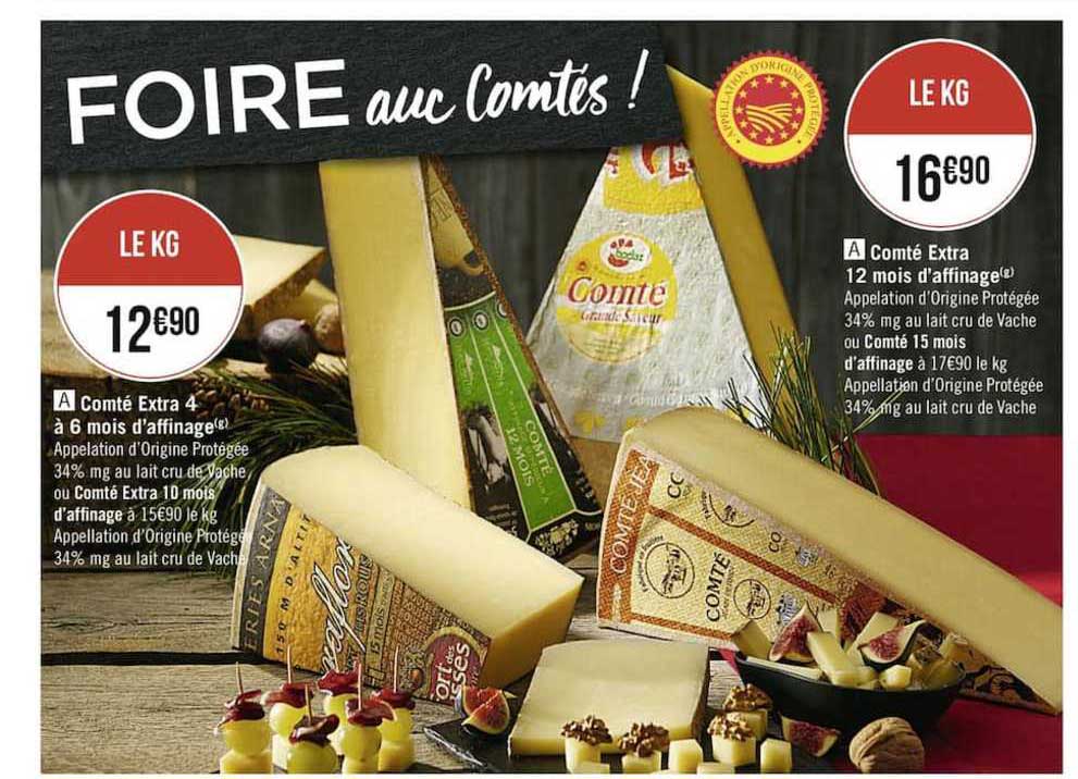 comté extra 4 à 6 mois d'affinage