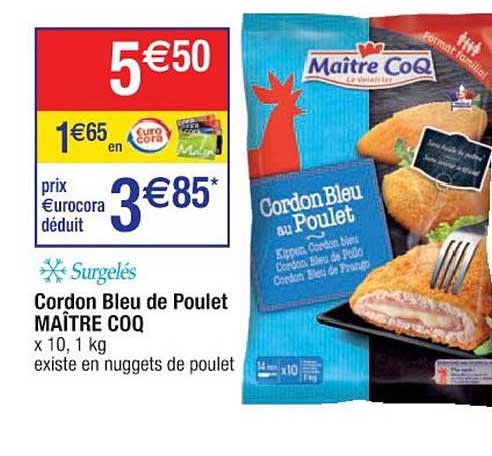 cordon bleu de poulet maître coq