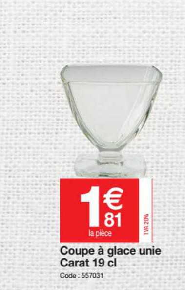 coupe à glace unie 19 cl carat