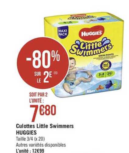Culottes Littles Swimmers Huggies -80% Sur Le 2e