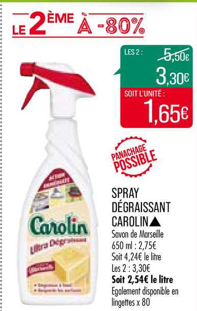 Dégraissant Spray Carolin Le 2e à -80%