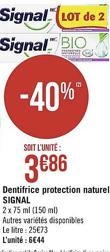 Dentifrice Protection Naturel Signal
