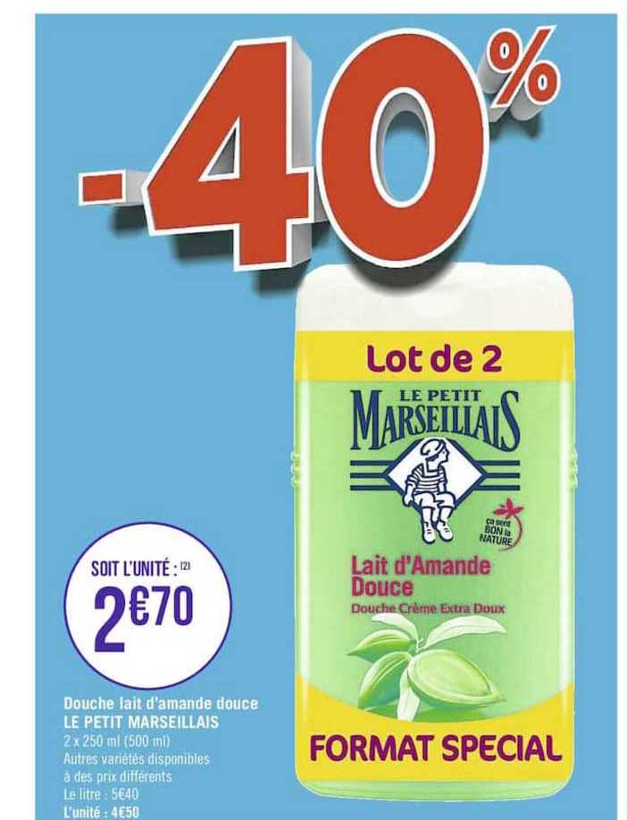 douche lait d'amande douce le petit marseillais