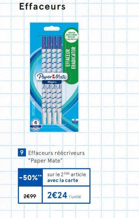 Effaceurs Réécriveurs Papermate
