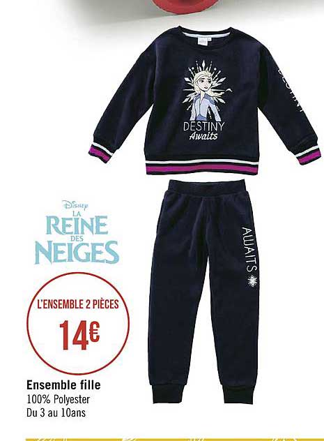 ensemble fille la reine des neiges