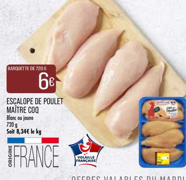 Escalope De Poulet Maître Coq