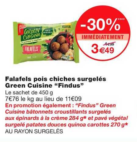 Falafels Pois Chiches Surgelés Green Cuisine Findus