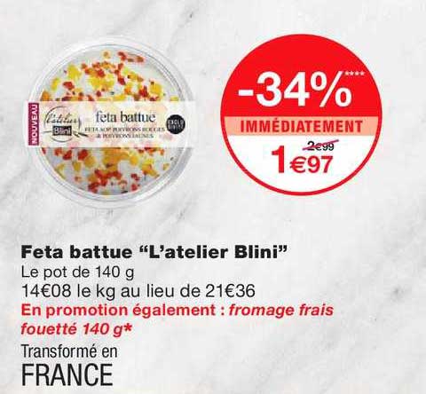 feta battue l'atelier blini