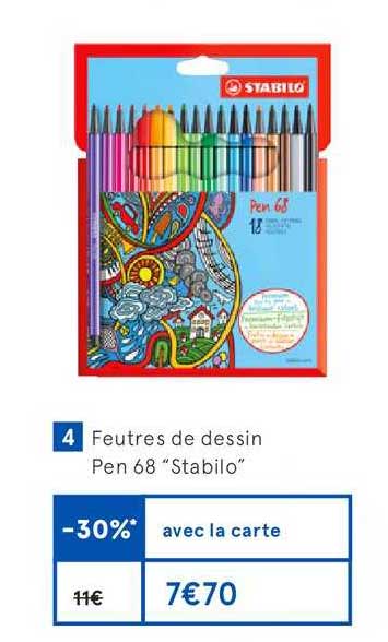 feutres de dessin pen 68 stabilo