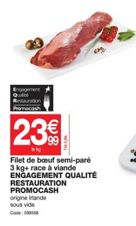 filet de boeuf semi paré 3 kg + race à viande