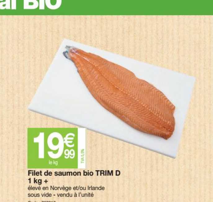 filet de saumon bio trim d