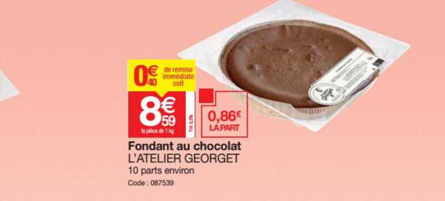 fondant au chocolat l atelier georget