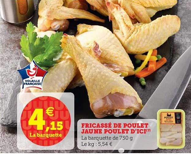 fricassé de poulet jaune poulet d ici