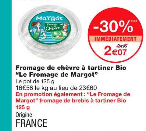 Fromage De Chèvre à Tartiner Bio Le Fromage De Margot
