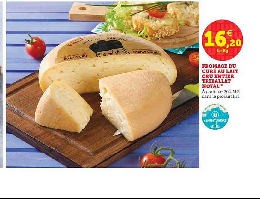 fromage du curé au lait cru entier triballat noyal