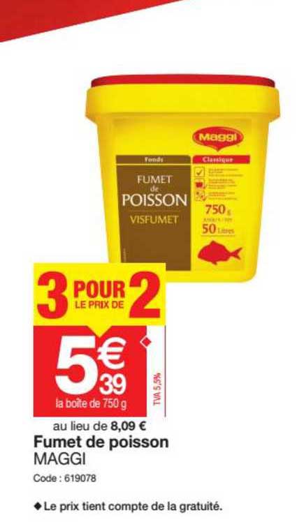 fumet de poisson maggi 3 pour le prix de 2