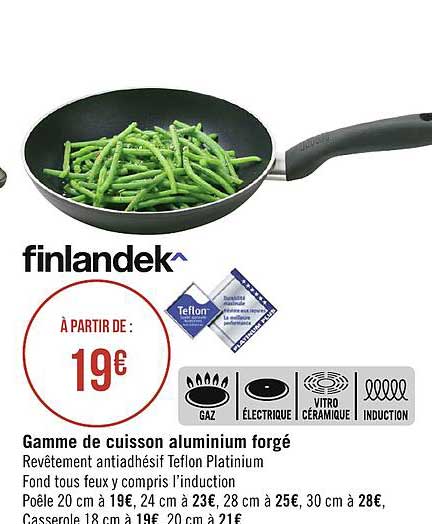 gamme de cuisson aluminium forgé finlandek