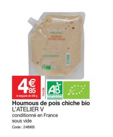 Houmous De Pois Chiche Bio L Atelier V