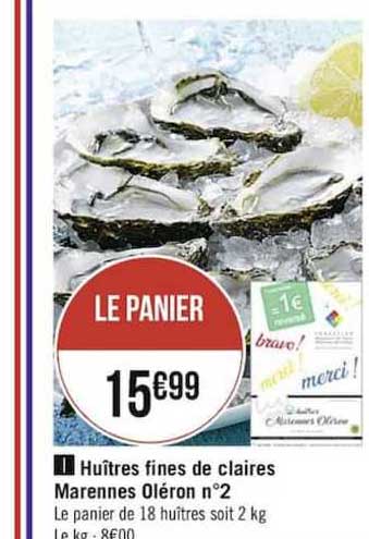 huîtres fines de claires marennes oléron n°2