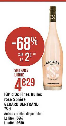 igp d oc fines bulles sphère rosé gerard bertrand