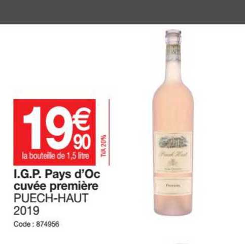 igp pays d oc cuvée première puech haut