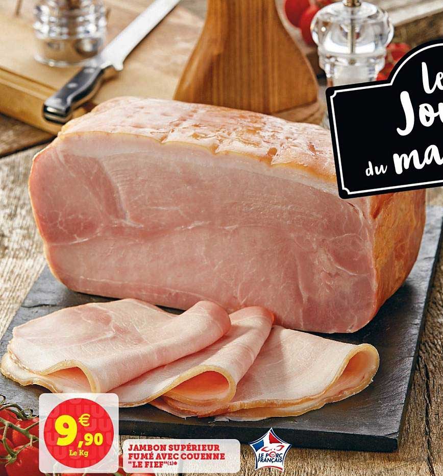 jambon supérieur fumé avec couenne le fief