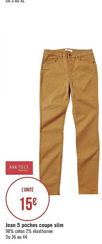 jean 5 poches coupe slim arkitect