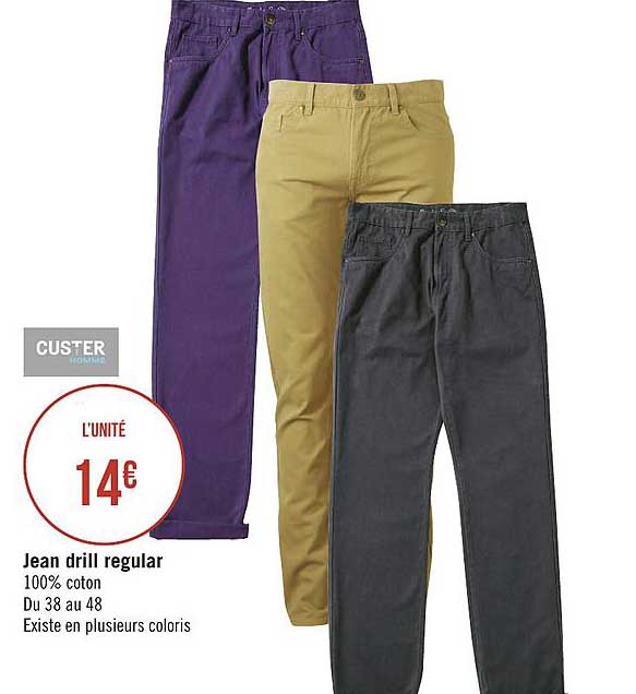 jean drill regular custer