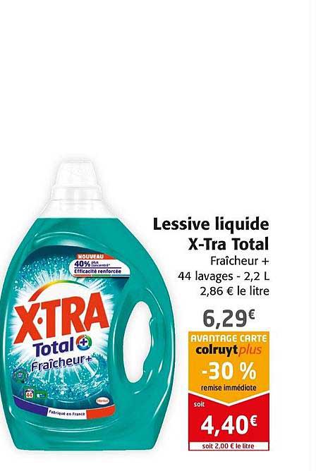 Lessive Liquide Xtra Total -30% De Remise Immédiate