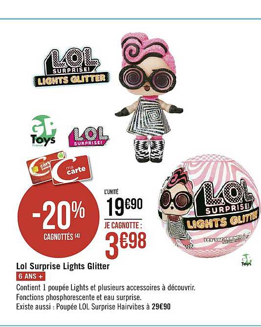 lol surprise lights glitter