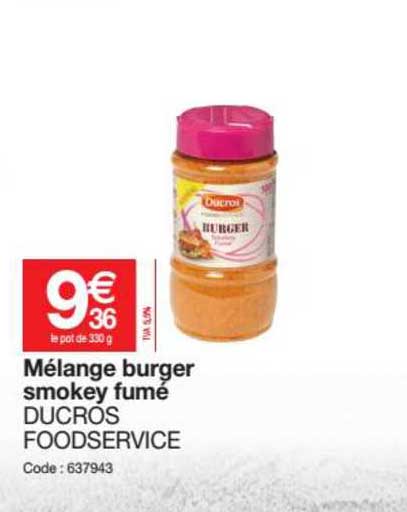 mélange burger smokey fumé ducros foodservice