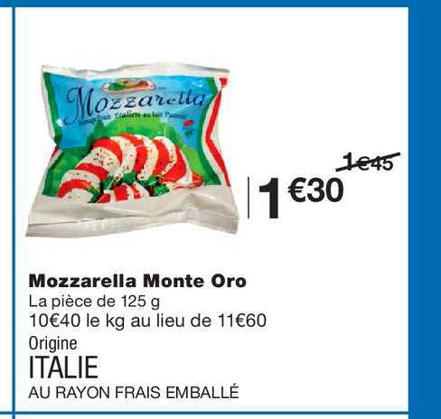 mozzarella monte oro
